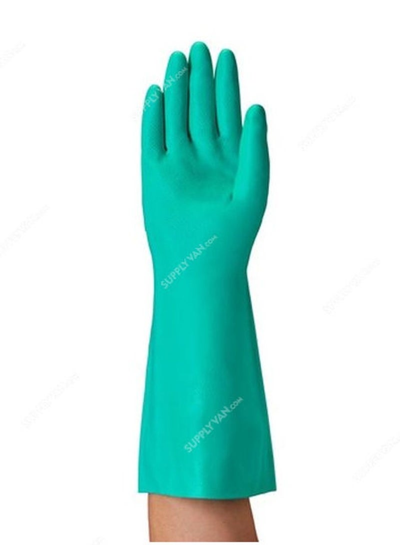Ansell Nitrile Coated Gloves, 37-185, AlphaTec Solvex, 380MM Length, Size10, Green
