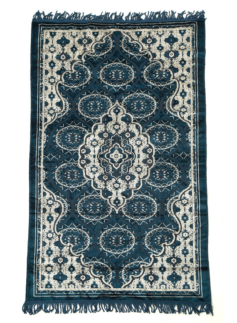 Prayer Mat 614GSM Anti-Slip Velvet Top Islamic Prayer Mat New Design Thick Padded Sajadah Prayer Rug for Men Women Eid Gift Ramadan ( 140cm X 70cm)