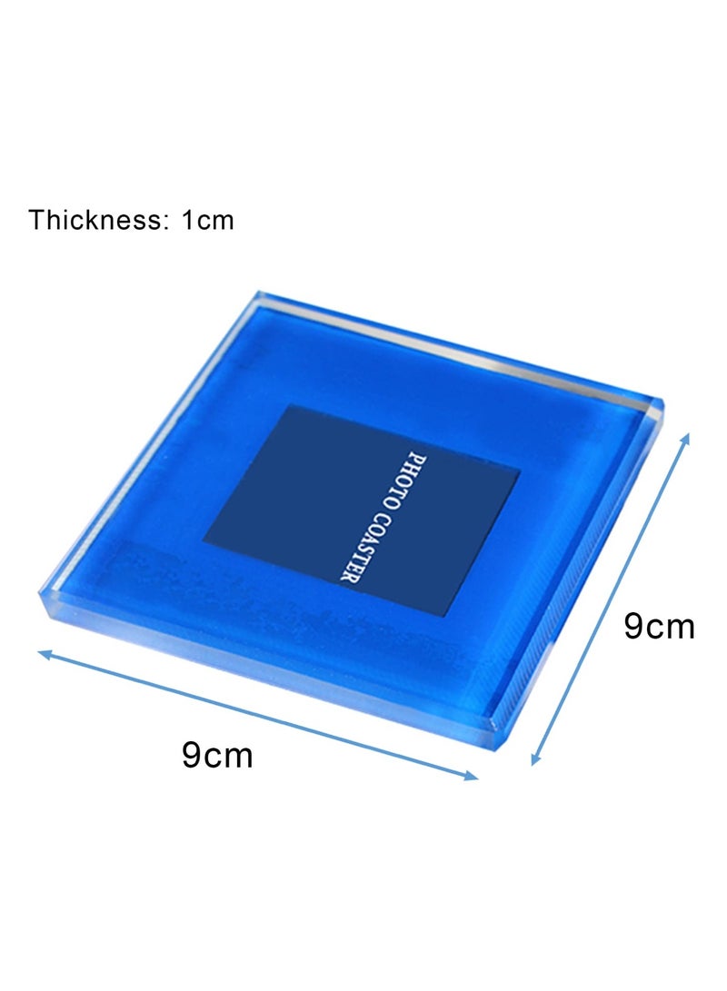 Photo Coaster | Personalised Glass Photo Coasters | Photo Coasters set of 4 | Photo Insert Square Placemat
