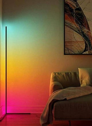 Smart RGB LED Floor Lamp,Modern Minimalism Color Changing LED Dimmable Torchiere,20W Multicolour 140cm