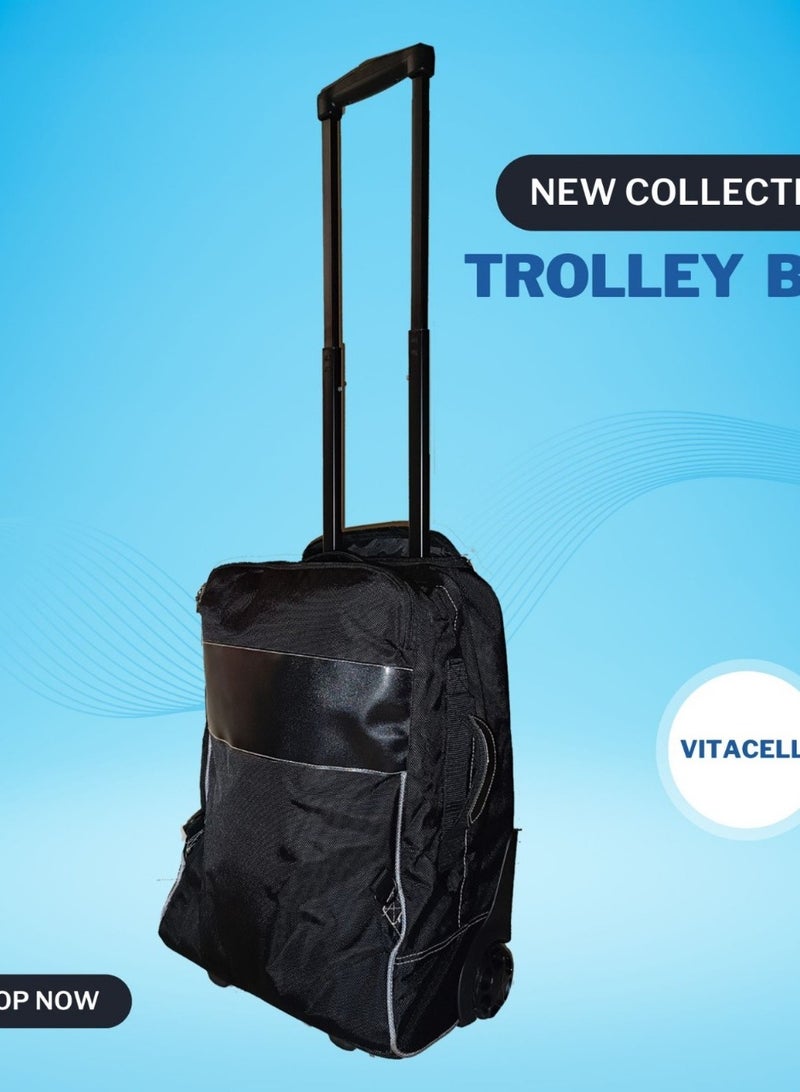 Wheeled Rolling Backpack Double Handle Rolling Backpack For Boys And Girls Travel Trolley Bag