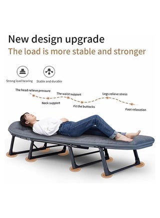 Foldable Portable Recliner Bed with Mattress – Comfortable Nap Chair for Office, Outdoor, and Travel Use (60×180cm)