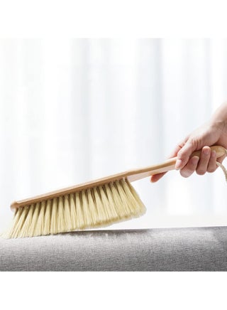 Hand Broom Cleaning Brushes-Soft Bristles Dusting Brush for Cleaning Car/Bed/Couch/Draft/Garden/Furniture/Clothes, Wooden Handle