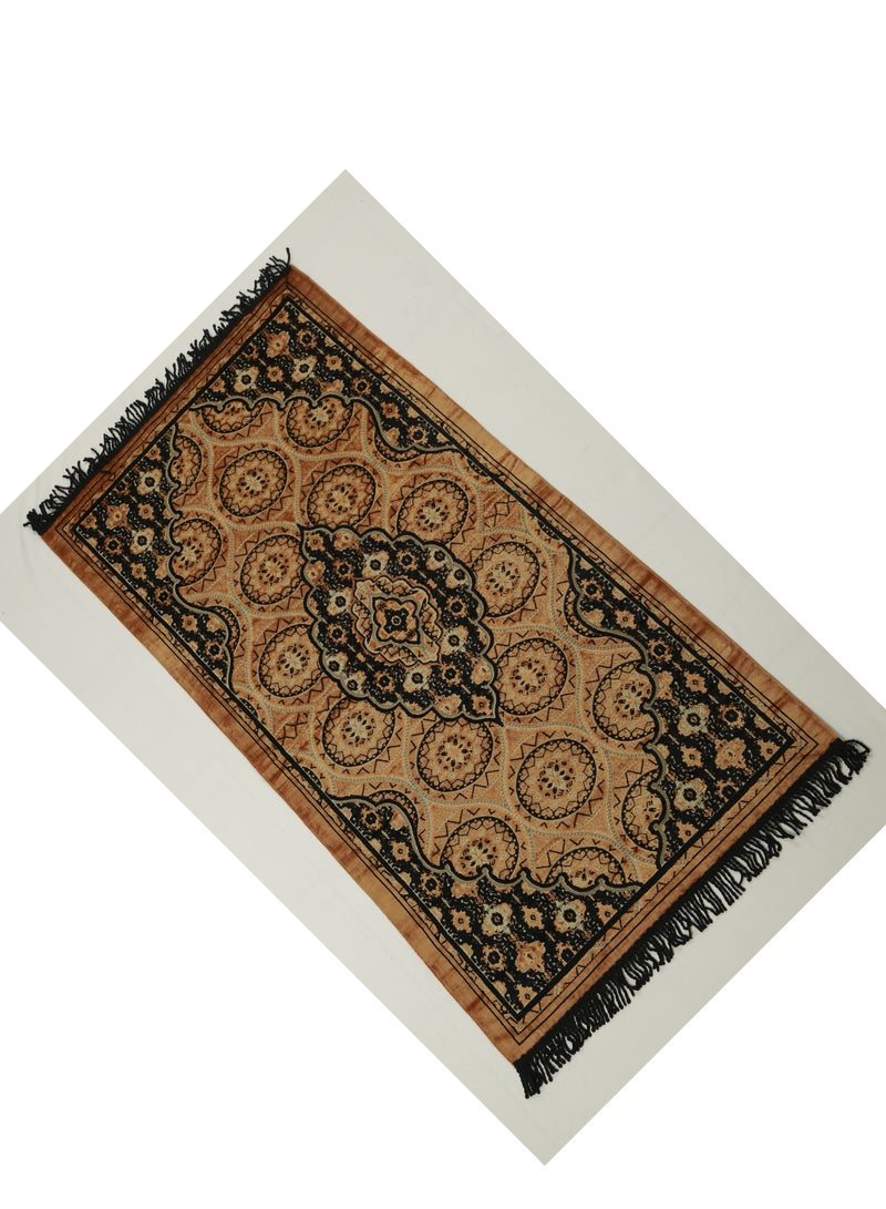 Prayer Mat 614GSM Anti-Slip Velvet Top Islamic Prayer Mat New Design Thick Padded Sajadah Prayer Rug for Men Women Eid Gift Ramadan ( 140cm X 70cm)