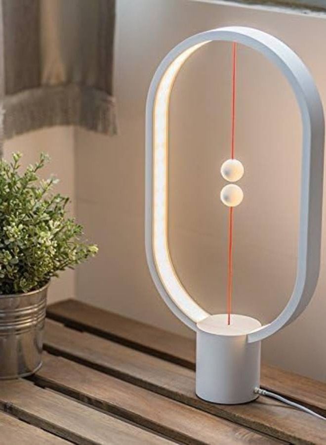Heng Balance lamp - Ellipse Magnetic mid-air Switch USB Powered LED lamp, Warm Eye-Care LED Lamp, Night Lamp, Table Lamp, Decoration for Bedroom, Living Room, Dining Room and Office