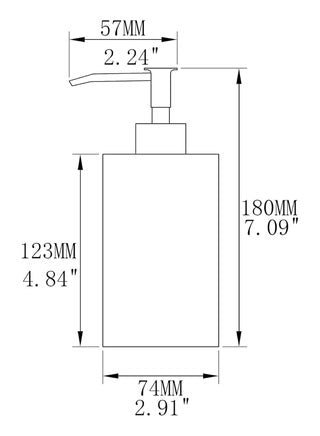 Soap Dispenser 500ML For Bathroom Kitchen Countertop Dispenser Lotion Liquid Dispenser Soap Bottle Ceramic Marble Soap Dispenser White