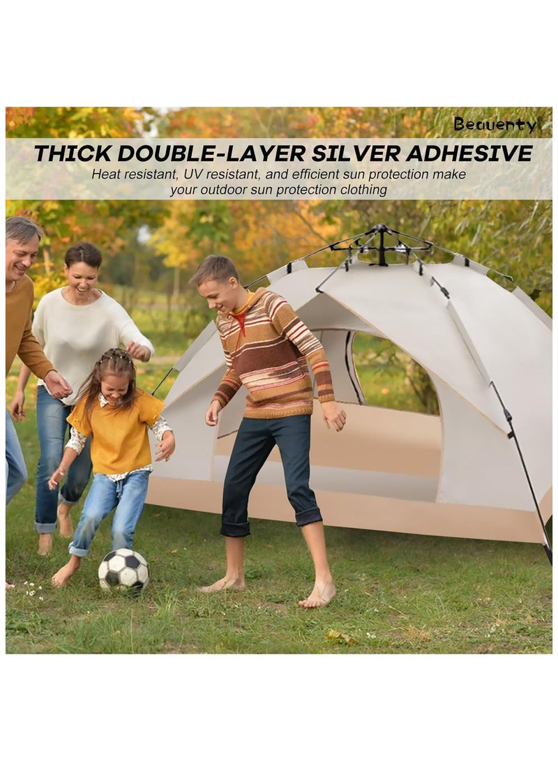 "Vitacelli 3-4 Person Camping Tent – Automatic Pop-Up, Waterproof & UV Protection, Lightweight with Carry Bag, Perfect for Outdoor Adventures (2x1.5M) Dark Green"