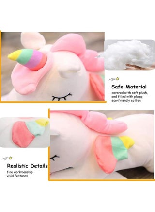 Cute Rainbow Unicorn Plush Toy – 9.8" Soft Stuffed Animal for Kids, Babies, Birthday Gift, Party or Home Decor