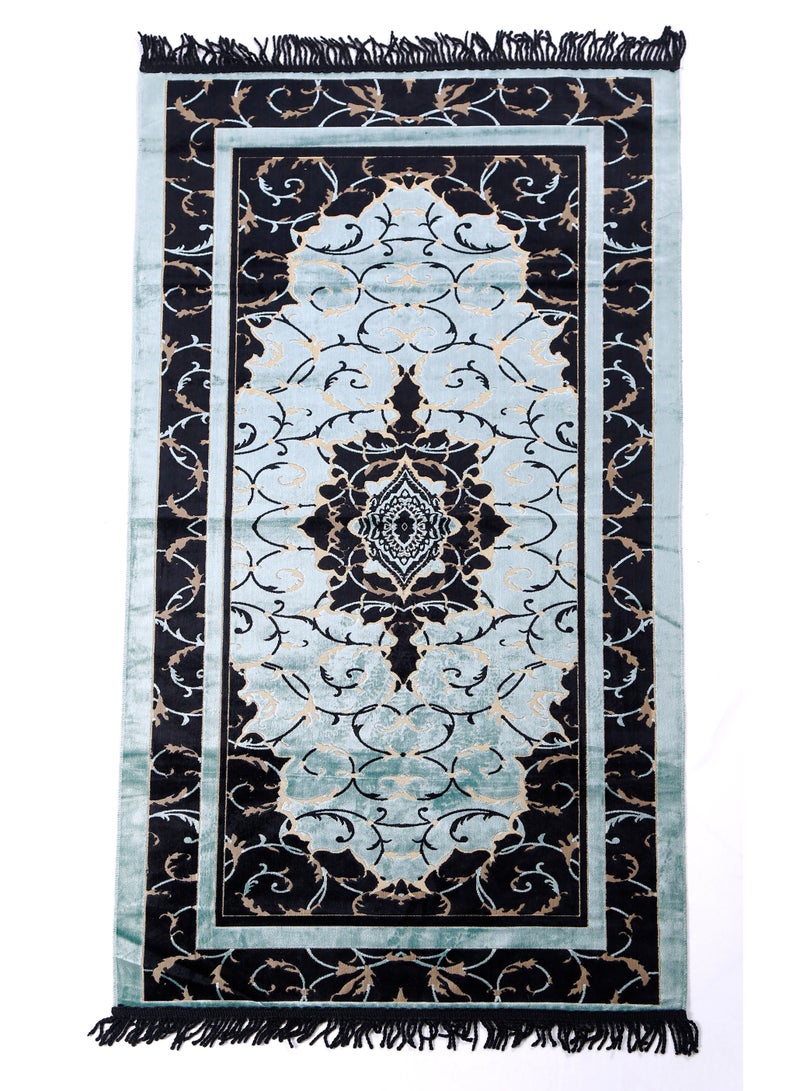 Prayer Mat 614GSM Anti-Slip Velvet Top Islamic Prayer Mat New Design Thick Padded Sajadah Prayer Rug for Men Women Eid Gift Ramadan ( 140cm X 70cm)