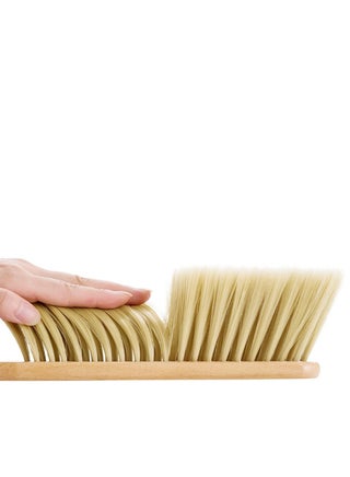 Hand Broom Cleaning Brushes-Soft Bristles Dusting Brush for Cleaning Car/Bed/Couch/Draft/Garden/Furniture/Clothes, Wooden Handle