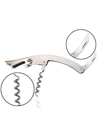 Wine bottle opener wine Classic Waiter’s Corkscrew 3-in-1 Wine Bottle Opener Waiters Corkscrew Double Hinged Corkscrew + Serrated Foil Cutter Cap Opener Set Of 2