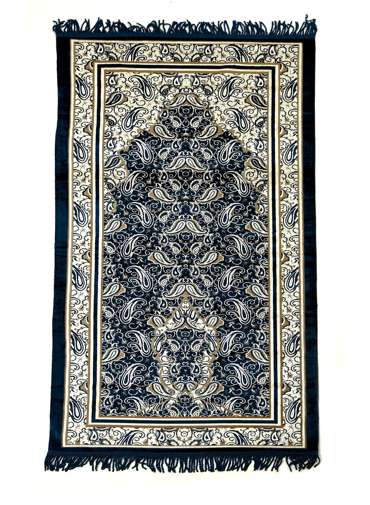 Prayer Mat 614GSM Anti-Slip Velvet Top Islamic Prayer Mat New Design Thick Padded Sajadah Prayer Rug for Men Women Eid Gift Ramadan ( 140cm X 70cm)