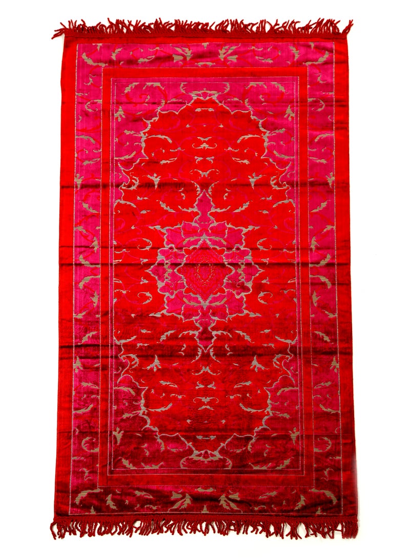 Prayer Mat 614GSM Anti-Slip Velvet Top Islamic Prayer Mat New Design Thick Padded Sajadah Prayer Rug for Men Women Eid Gift Ramadan ( 140cm X 70cm)
