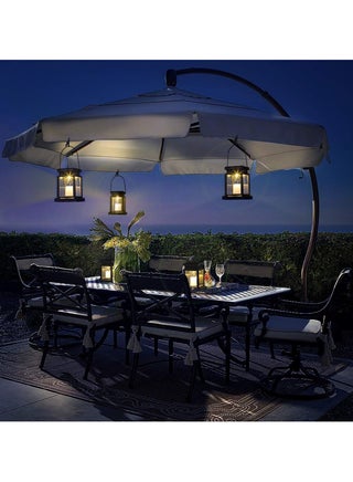 Solar Hanging Lantern Outdoor, 2 Pack Solar Candle Lights with Stake for Garden,Patio,Lawn,Deck , Umbrella,Tent,Tree,Yard,Driveway(Warm White)
