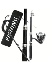 Portable Fishing Rod & Reel Combo Kit – Lightweight Spincast Set with Hooks – Ideal for Beginners, Kids & Youth