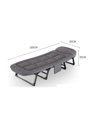 Foldable Portable Recliner Bed with Mattress – Comfortable Nap Chair for Office, Outdoor, and Travel Use (60×180cm)