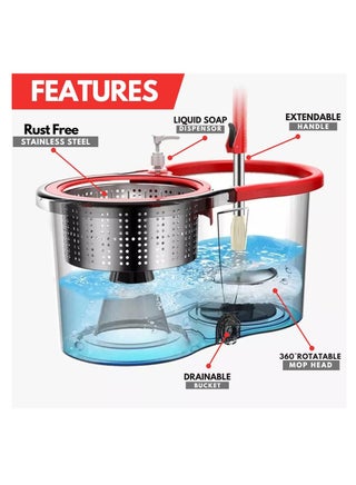 360 Rotating Spin Mop with Bucket Set