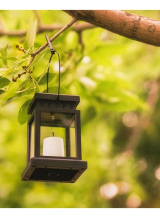 Solar Hanging Lantern Outdoor, 2 Pack Solar Candle Lights with Stake for Garden,Patio,Lawn,Deck , Umbrella,Tent,Tree,Yard,Driveway(Warm White)