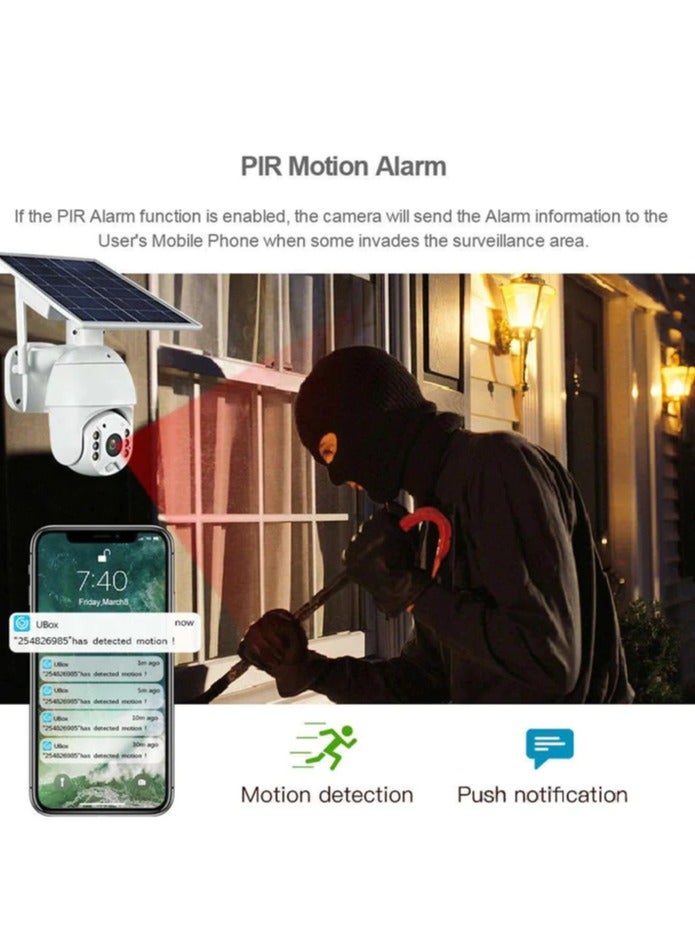 Q3- WIFI Low power DC-5V solar WIFI  camera 1080P HD 4G Monitor Solar Panel Outdoor Surveillance Waterproof CCTV Camera Smart Home Two-way Voice Intrusion Alarm