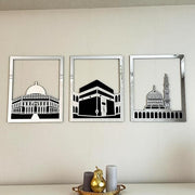 Masjid Al Aqsa, Masjid Al-Haram & Masjid An-Nabawi Islamic Wall Art | Acrylic Kaaba Wall Decor