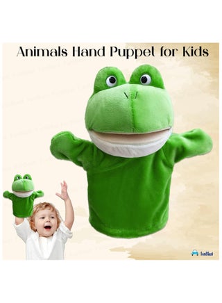 Plush Frog Hand Puppet for Kids – Movable Mouth, Soft Storytelling Toy, Fun Learning & Play