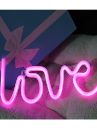 LOVE Letters Shape LED Light Wall Hanging Neon Light for Festival Party Wedding Decor Pink