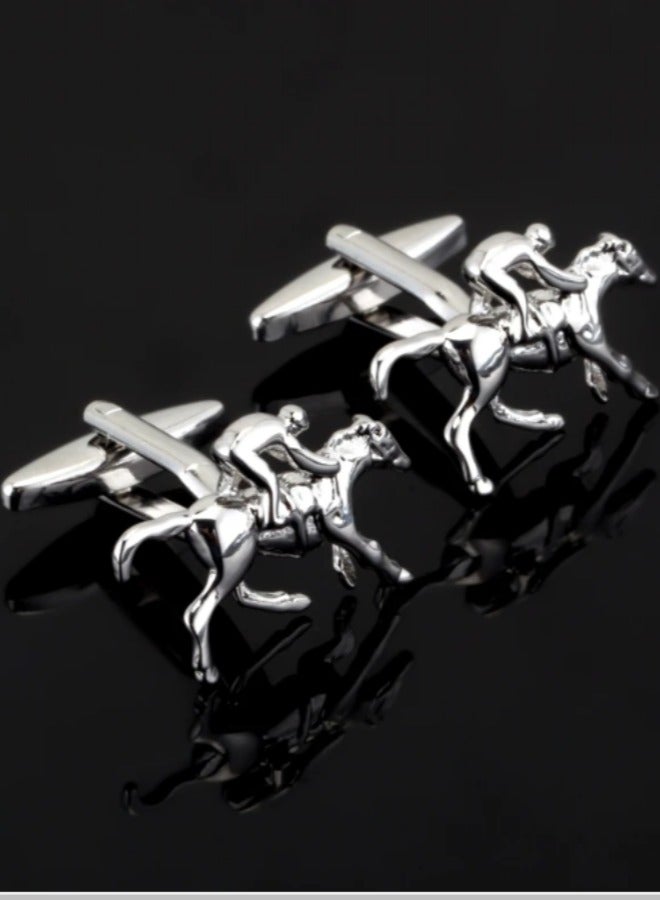 Copper Shirt Cufflinks Horsey Shape