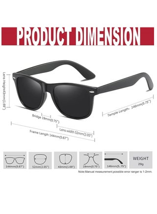 Polarized Sunglasses for Men Women, Stylish Square Sports Sun Glasses Driving, Fashion Shades for Womens Outdoor 100% UV Protection