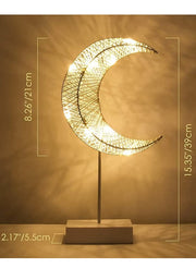 Moon Shape LED Decorative Lamp Night Light for Ramadan, Wedding, Bedroom Battery Operated