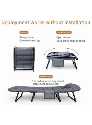 Foldable Portable Recliner Bed with Mattress – Comfortable Nap Chair for Office, Outdoor, and Travel Use (60×180cm)