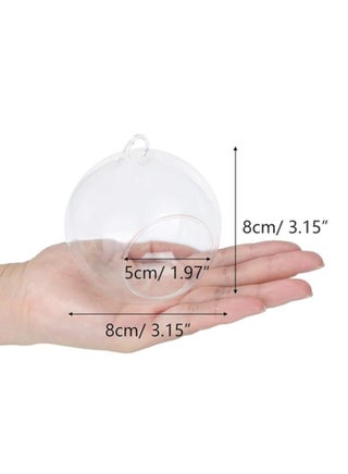 6 Pcs Hanging Glass Globes Planter Big Opening Air Fern Plants Vase Hanger Multicolour 6x10cm