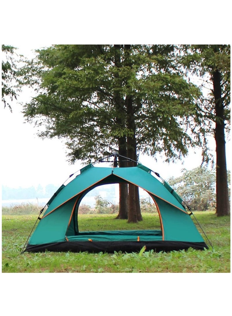 "Vitacelli 3-4 Person Camping Tent – Automatic Pop-Up, Waterproof & UV Protection, Lightweight with Carry Bag, Perfect for Outdoor Adventures (2x1.5M) Dark Green"