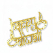 Golden Acrylic Diwali DIY Décor - Shimmering Cutouts Set for Festive Wall & Table Accents