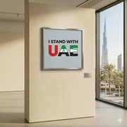 Stand With UAE – Premium Museum-Grade Framed Wall Art