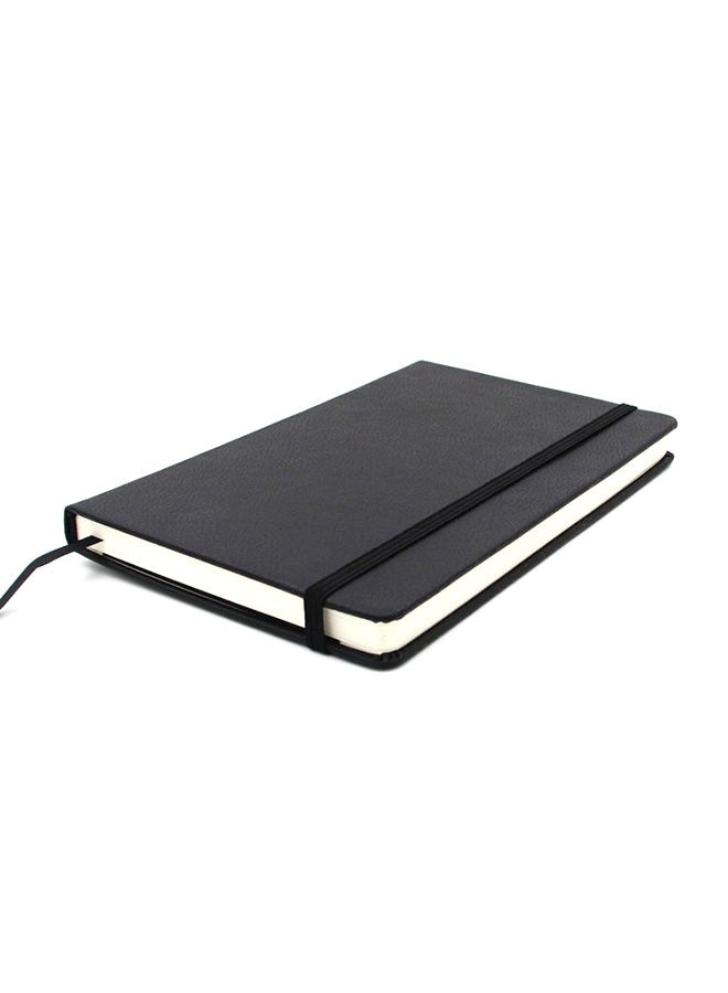 PU Cover Notebook With Elastic Band Black