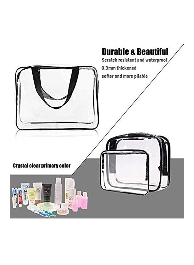 3-Piece Toiletry Kit Clear/Black