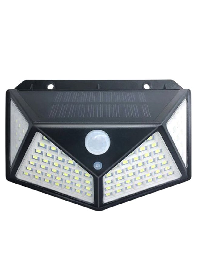 Solar Powered Motion Sensor Outdoor Wall Lamp Black/Clear