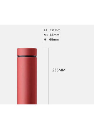 Intelligent Thermos Water Bottle Red/Black 500ml