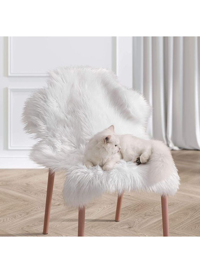 Ultra-Luxurious Fluffy Faux Fur Area Rug White