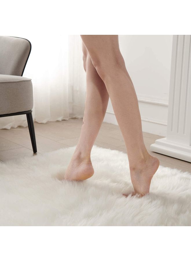 Ultra-Luxurious Fluffy Faux Fur Area Rug White