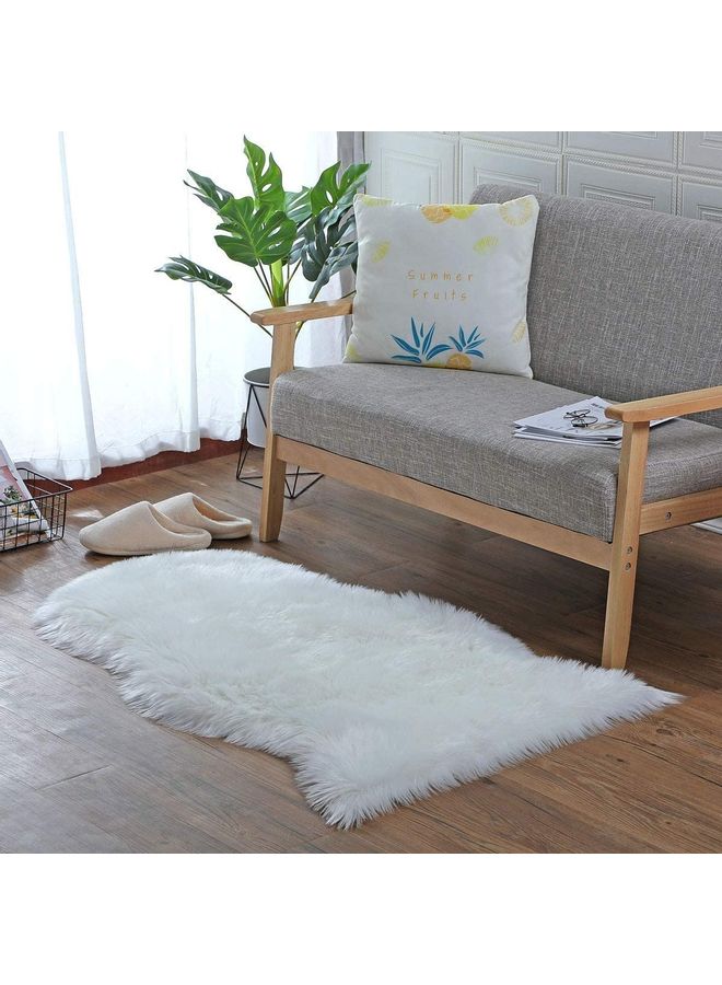 Ultra-Luxurious Fluffy Faux Fur Area Rug White