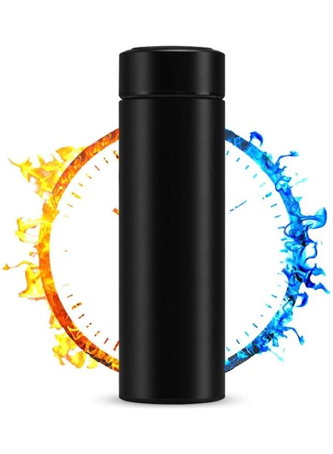 LED Smart Temperature Display Vacuum Thermal Bottle Black