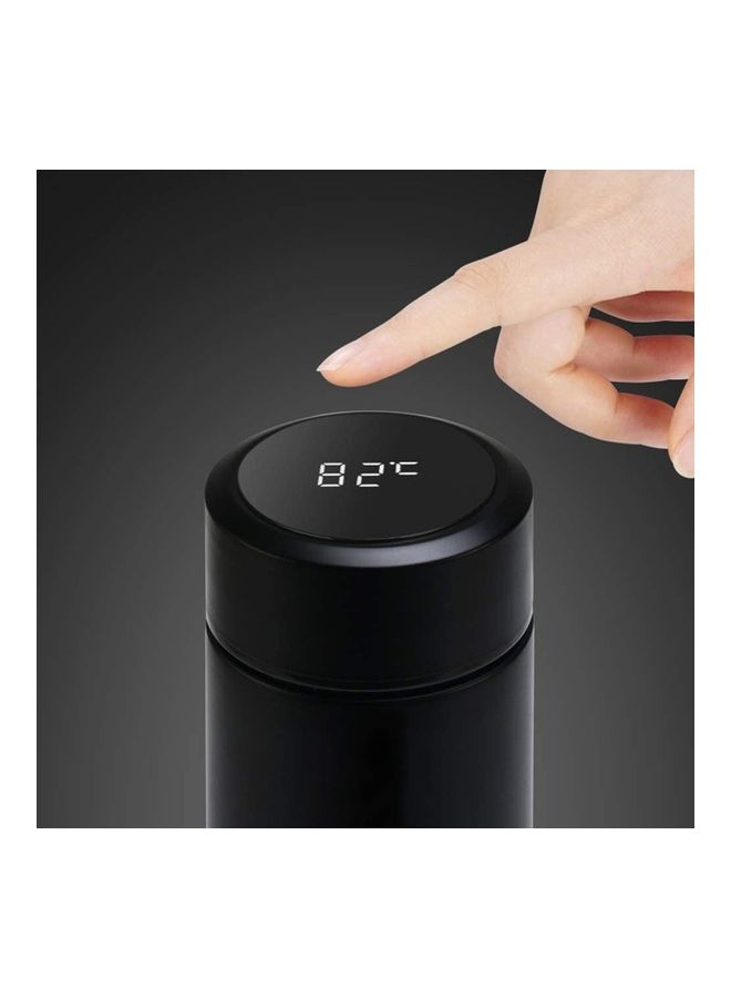 LED Smart Temperature Display Vacuum Thermal Bottle Black