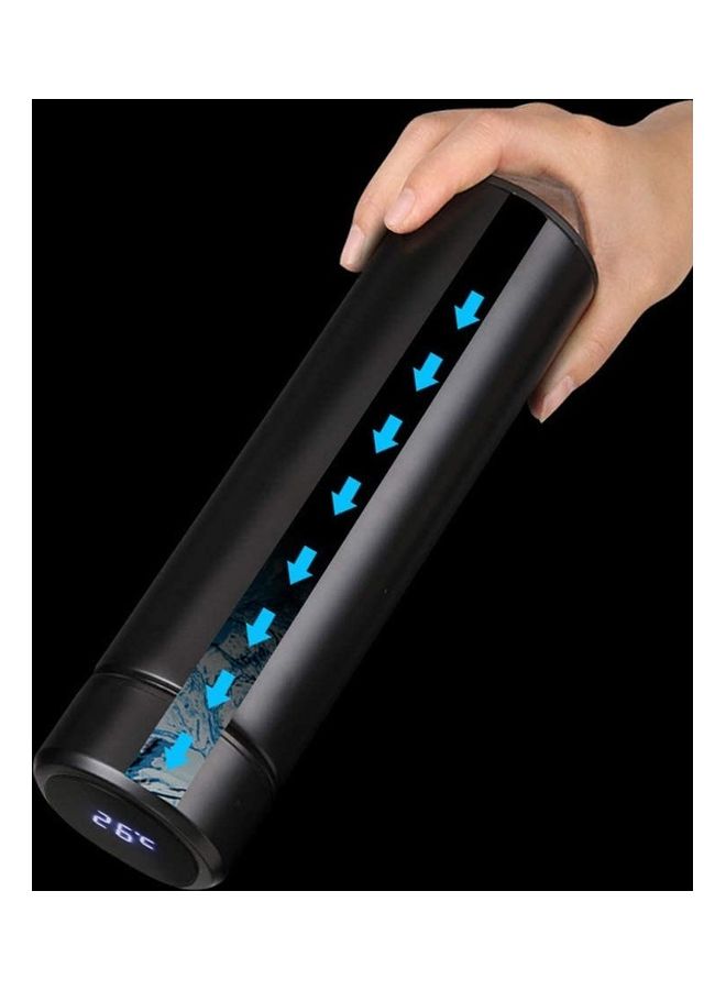 LED Smart Temperature Display Vacuum Thermal Bottle Black
