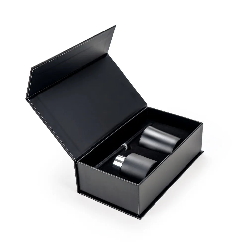 Luxury Matte Black Scented Candle and Aroma Reed Diffuser Set