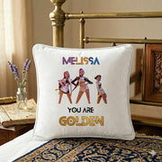 KPop Demon “You Are Golden” Pillow Cover – Stylish Fan Room Decor Cushion