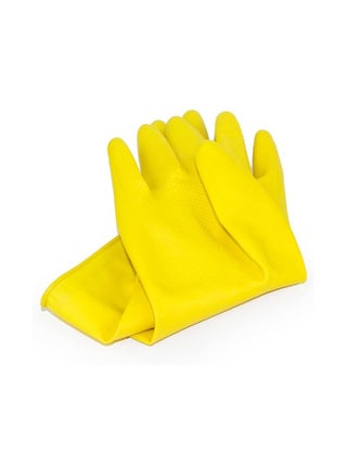 Household Latex Glove, Gloves, Rubber Dishwashing Extra Thickness, Long Sleeves, Kitchen Cleaning, Working, Painting, Gardening, Pet Care, Large YELLOW