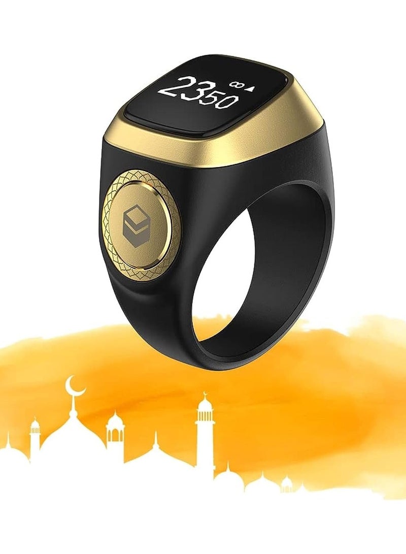 Smart Tasbih Plastic Zikr Lite Ring Black/Grey 22MM