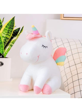 Cute Rainbow Unicorn Plush Toy – 9.8" Soft Stuffed Animal for Kids, Babies, Birthday Gift, Party or Home Decor
