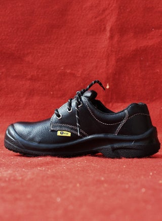 Steel Toe Boots for Men Work Boots Industrial Construction Non-Slip WaterProof Leather Shoes Anti-Puncture Safety Boots Breathable Comfortable Size:UK 8(BLACK)